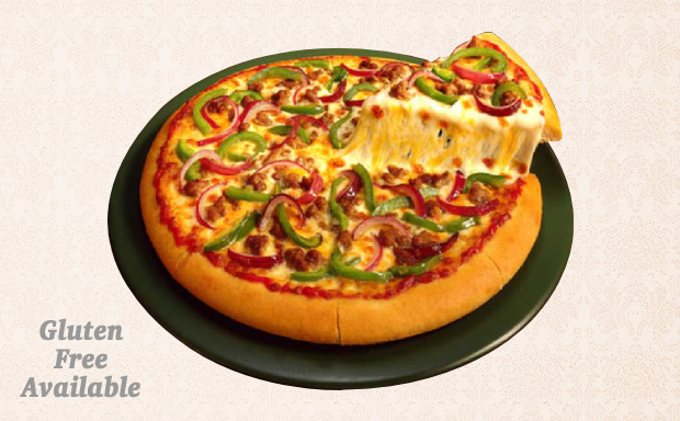 A generously topped Sofia pizza