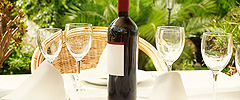 Outdoor dining at Sofia Restaurant